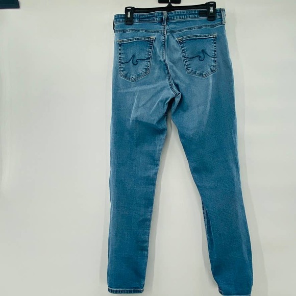 AG Adriano Goldschmied Stevie Distressed Slim Ankle Jean Light Wash Blown Out 30 - Picture 7 of 10